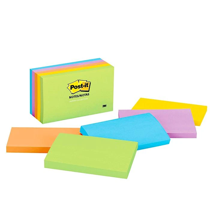 3M Post-it® Notes مقاس 3"x5" - عبوة من 5 أوراق ملونة "Ultra"