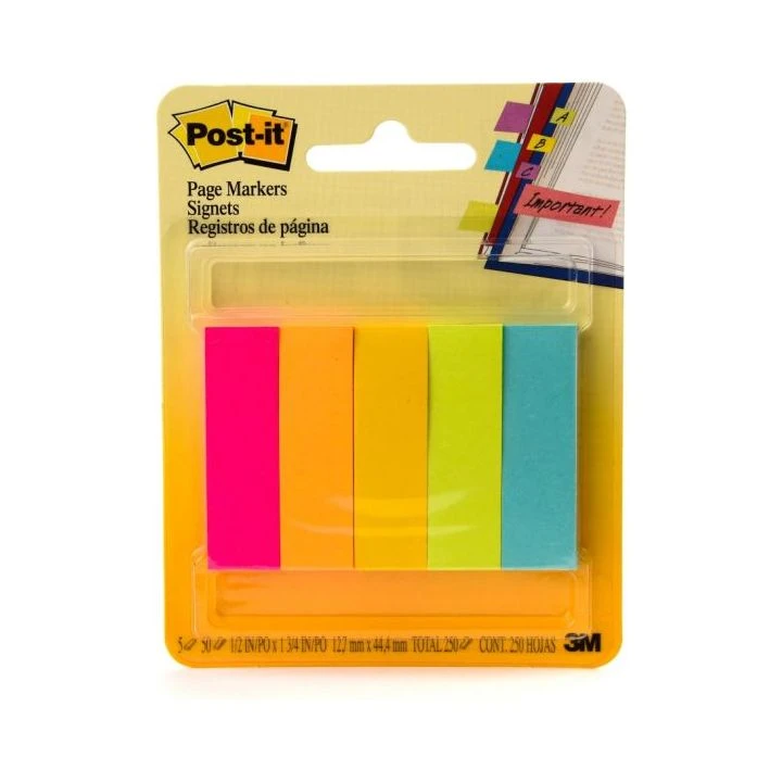 علامات الصفحات Post-it® من 3M / عبوة من 5 قطع