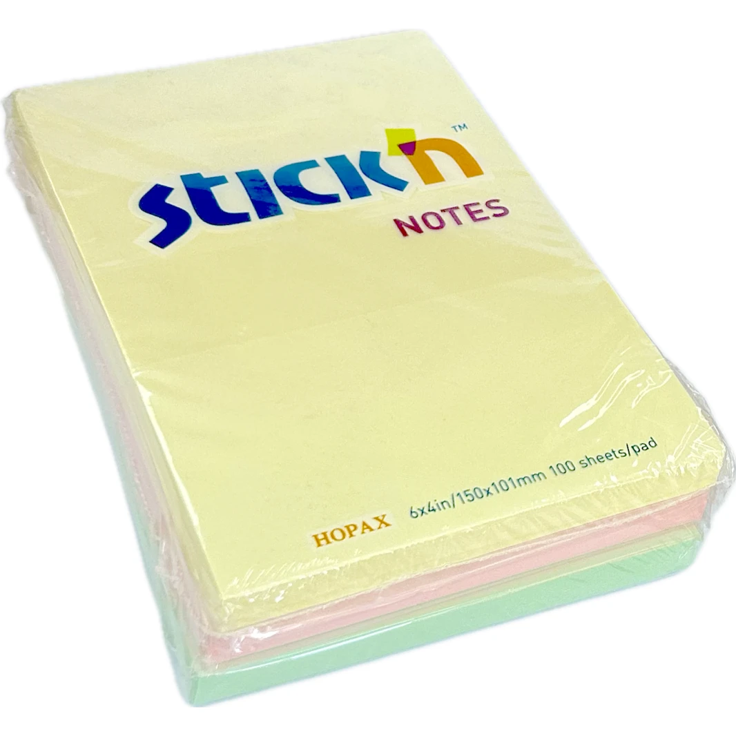 مجموعة من 3 أقلام باستيل من Hopax Stick'n Notes مقاس 6 × 4 بوصة