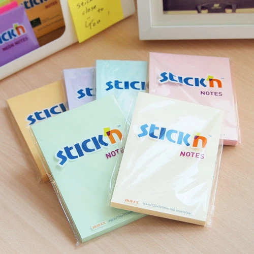 مجموعة من 3 أقلام باستيل من Hopax Stick'n Notes مقاس 6 × 4 بوصة