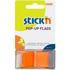 أعلام Hopax Stick'n Pop-Up بألوان سادة 45 × 25 مم - عبوة من قطعة واحدة