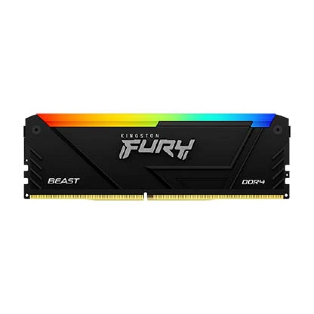 ذاكرة كمبيوتر Kingston FURY Beast RGB 8GB 3200MT/s DDR4 CL16 DIMM