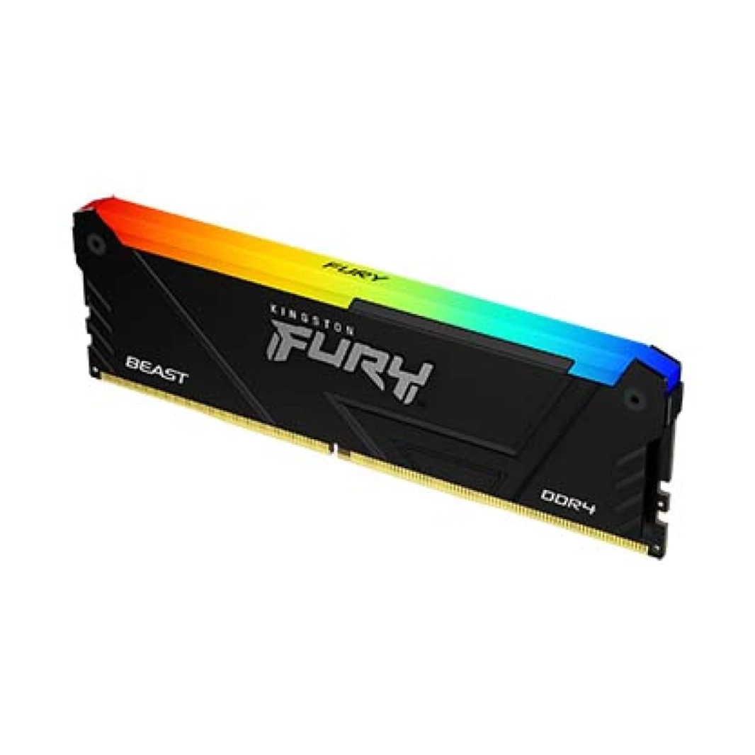 ذاكرة كمبيوتر Kingston FURY Beast RGB 8GB 3200MT/s DDR4 CL16 DIMM