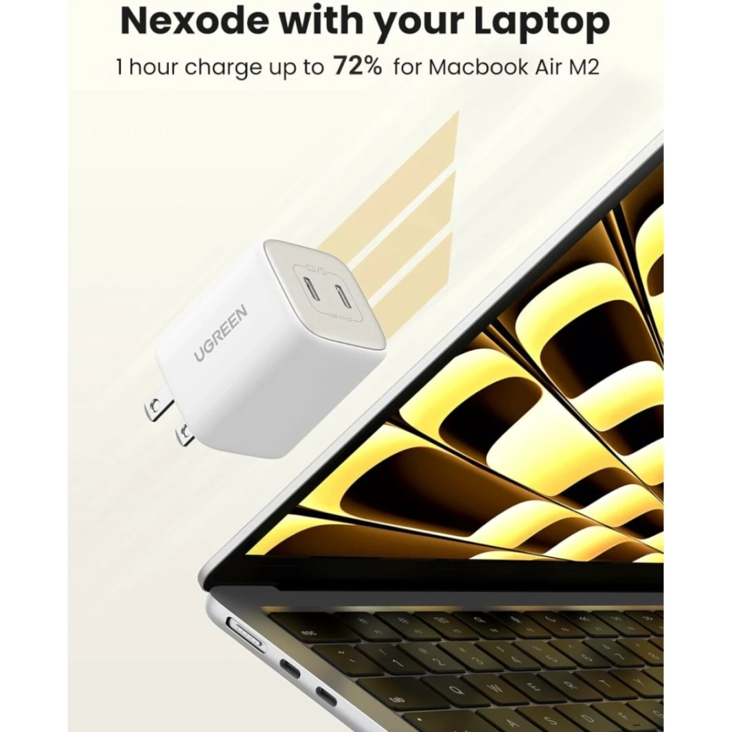 شاحن حائط Ugreen Nexode 45W USB C GaN - 2 منفذ