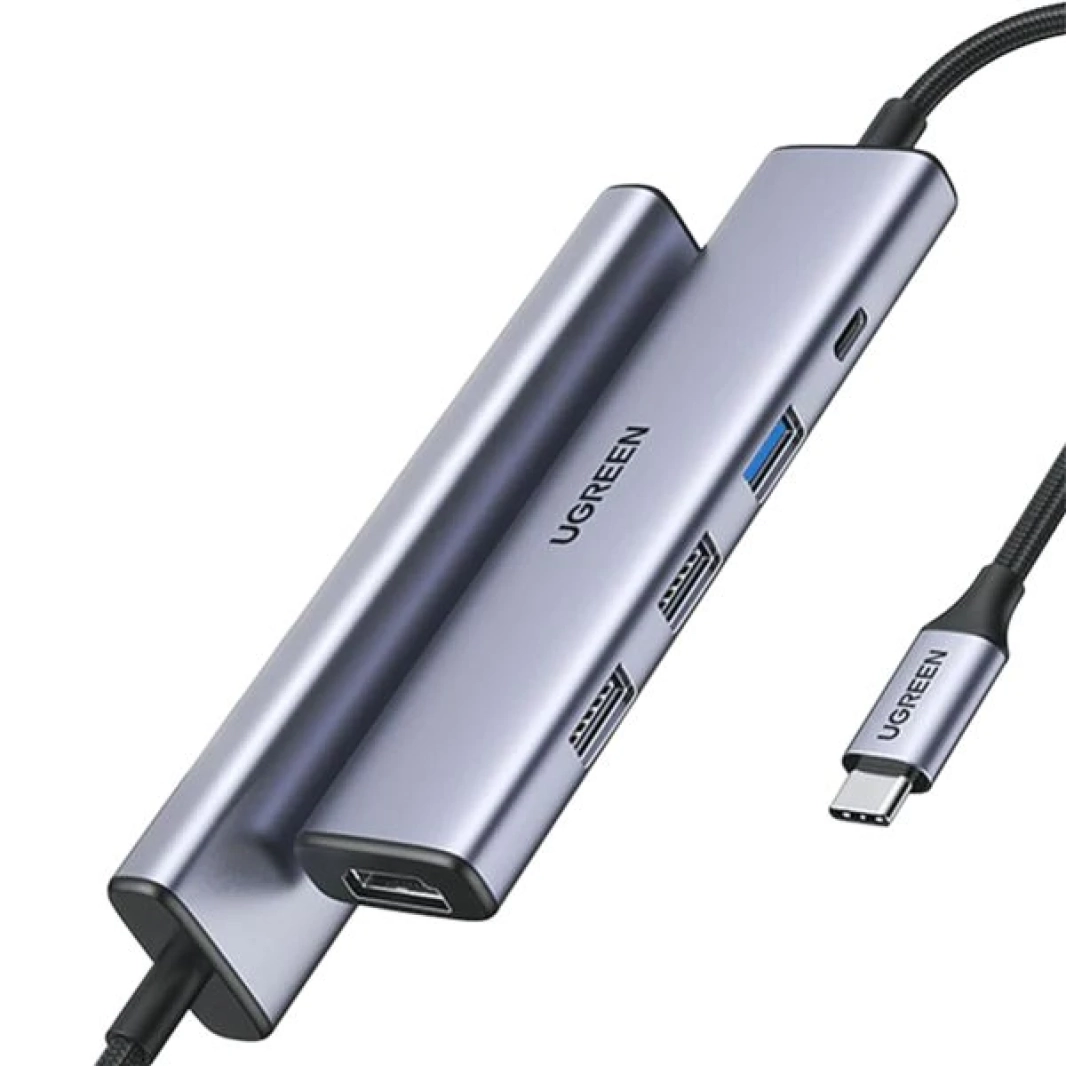 موزع USB-C 5 في 1 من Ugreen (100 واط PD، 4K@30Hz HDMI)