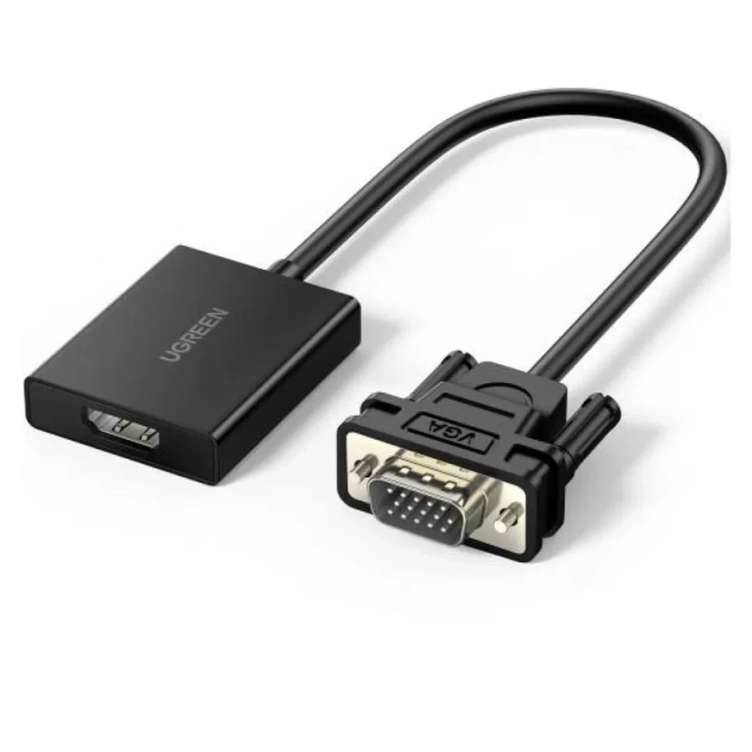 محول UGREEN VGA إلى HDMI (محول VGA ذكر إلى HDMI أنثى)