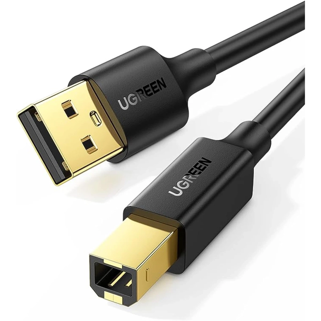 كابل طابعة USB من UGREEN - كابل USB A إلى B، كابل USB B 2.0 للطابعة عالية السرعة 1.5 متر