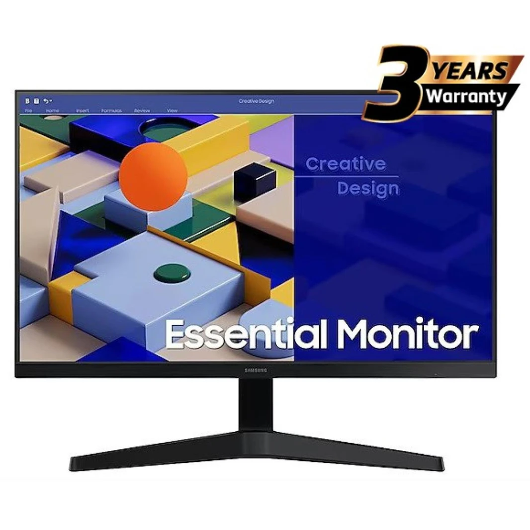 شاشة Samsung Essential Monitor C310 مقاس 24 بوصة، 75 هرتز، AMD FreeSync، 5 مللي ثانية (GTG)، تصميم بدون حواف