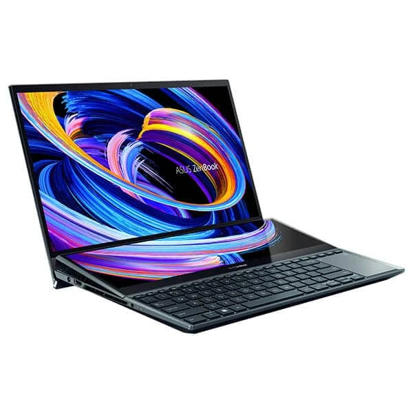 ASUS ZENBOOK PRO DUO 15 OLED UX582ZW - Intel Core i9-12900H - RTX 3070 Ti 8GB - شاشة 15.6 بوصة UHD 4K معتمدة من VESA - لوحة لمس 4K