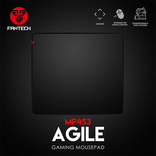 لوحة ماوس FANTECH AGILE MP453 (450 × 350 × 3 مم) ذات قاعدة مضادة للانزلاق للألعاب