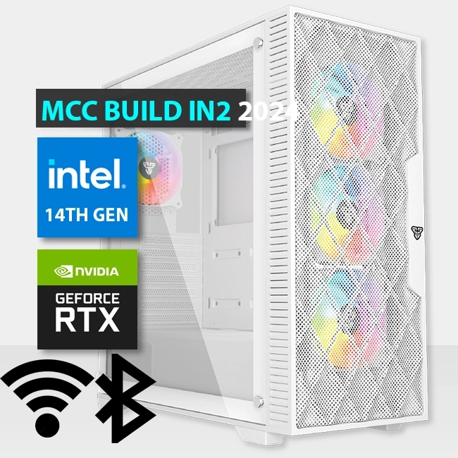 MCC IN2-24 - جهاز كمبيوتر شخصي للألعاب من MIDAS || Intel Core i7-14700KF 20-Core - بطاقة رسوميات GIGABYTE RTX 4080 SUPER GAMING OC 16GB