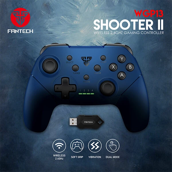 وحدة تحكم الألعاب FANTECH SHOOTER II WGP13 - باللون الأزرق