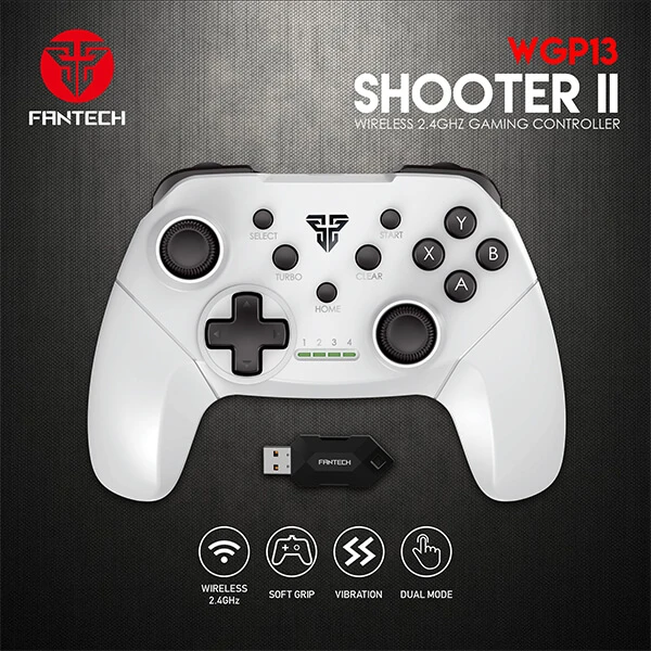 وحدة تحكم الألعاب FANTECH SHOOTER II WGP13 - بيضاء