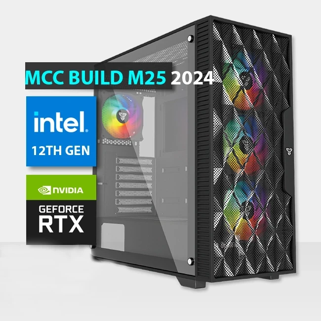 MCC M25-24 - جهاز كمبيوتر شخصي للألعاب من MIDAS || Intel Core i7-12700F 12-Core - بطاقة رسوميات RTX 4060 8GB