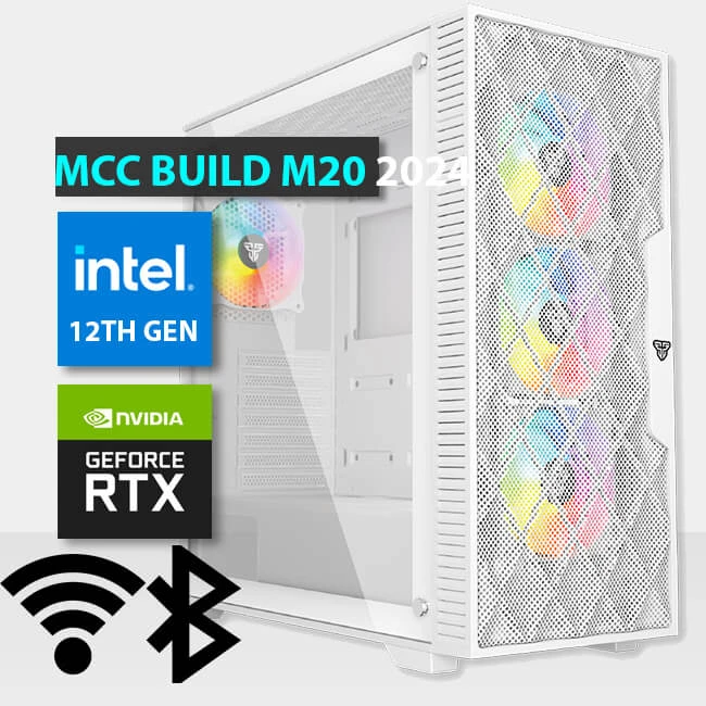 MCC M20-24 - جهاز كمبيوتر للألعاب من Midas || Intel Core I7-12700F 12-Core - بطاقة رسوميات GIGABYTE RTX 4070 8GB SUPER (3FANS) - ذاكرة وصول عشوائي 16 جيجابايت RGB DDR4