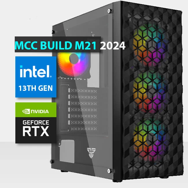 MCC M21-24 - جهاز كمبيوتر للألعاب من طراز Midas || Intel Core I5-13400F 10-Core - بطاقة رسوميات RTX 4060 سعة 8 جيجابايت