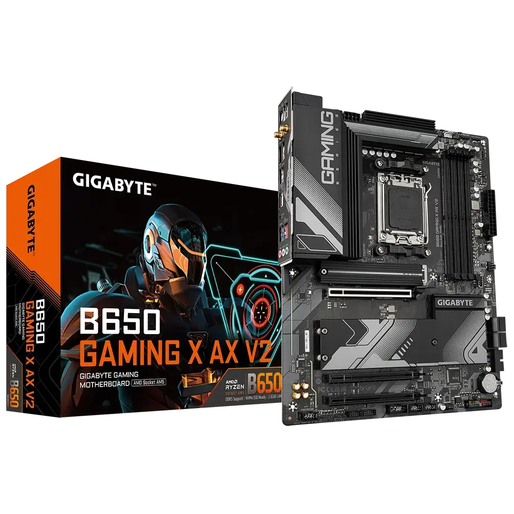 لوحة أم GIGABYTE B650 GAMING X AX V2 DDR5 تعمل بتقنية البلوتوث واللاسلكية لـ AMD