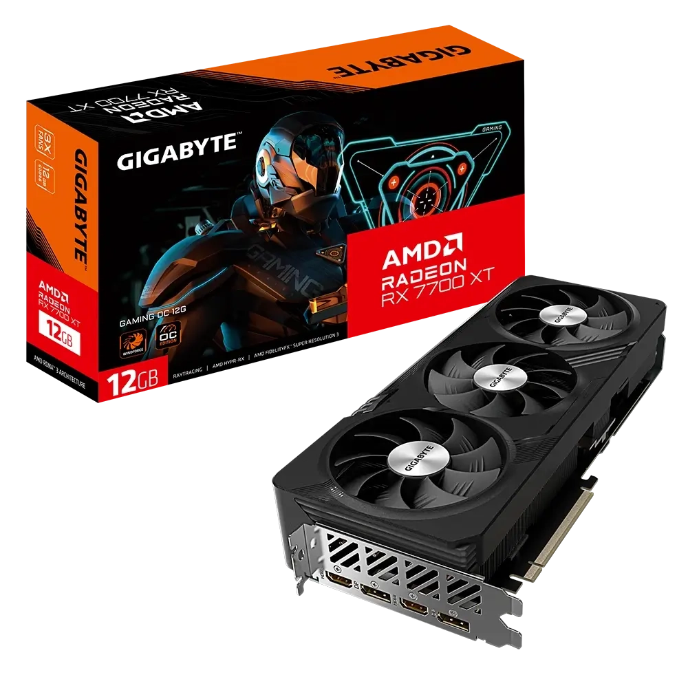 بطاقة رسوميات GIGABYTE AMD Radeon RX 7700 XT GAMING OC 12G GDDR6