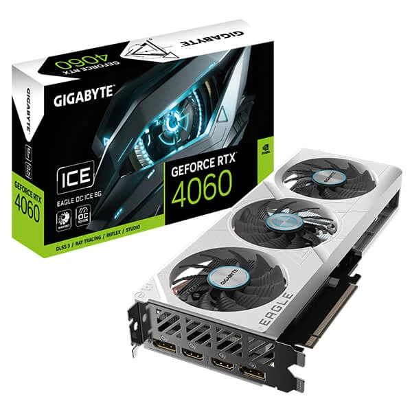 بطاقة رسوميات GIGABYTE GEFORCE RTX 4060 EAGLE OC ICE 8GB GDDR6