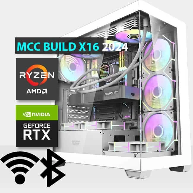 MCC X16-24 - جهاز كمبيوتر للألعاب من Midas || AMD Ryzen 9 7900X 12-Core - بطاقة رسوميات GIGABYTE RTX 4080 SUPER GAMING OC 16GB - ذاكرة وصول عشوائي DDR5 RGB سعة 32 جيجابايت