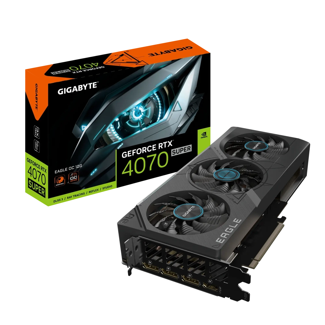 بطاقة رسوميات GIGABYTE GEFORCE RTX 4070 SUPER EAGLE OC 12GB GDDR6X