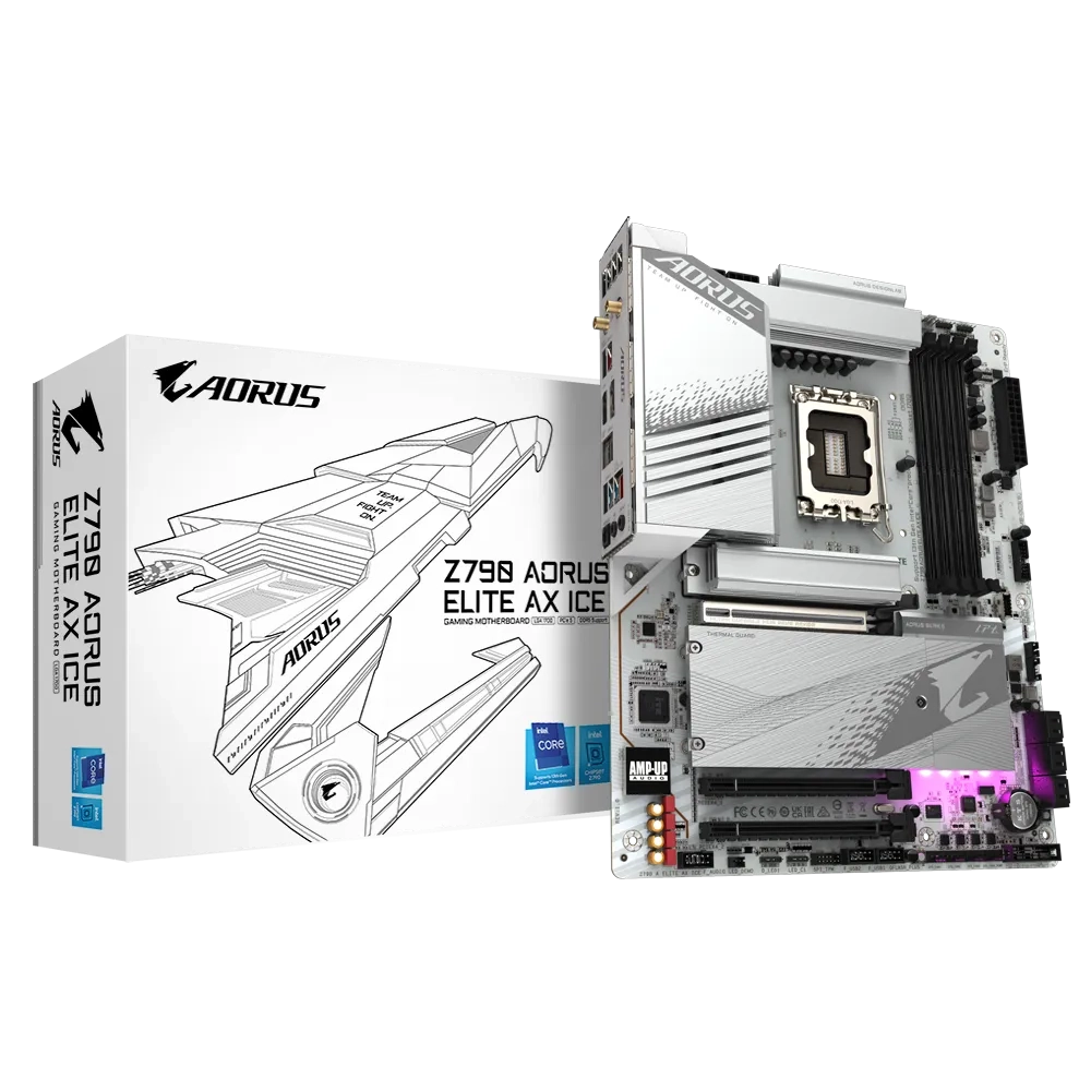 لوحة أم GIGABYTE Z790 AORUS ELITE AX ICE DDR5 WIFI & BLUETOOTH