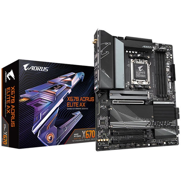 GIGABYTE X670 AORUS ELITE AX DDR5 WIFI & BLUETOOTH Motherboard - For AMD