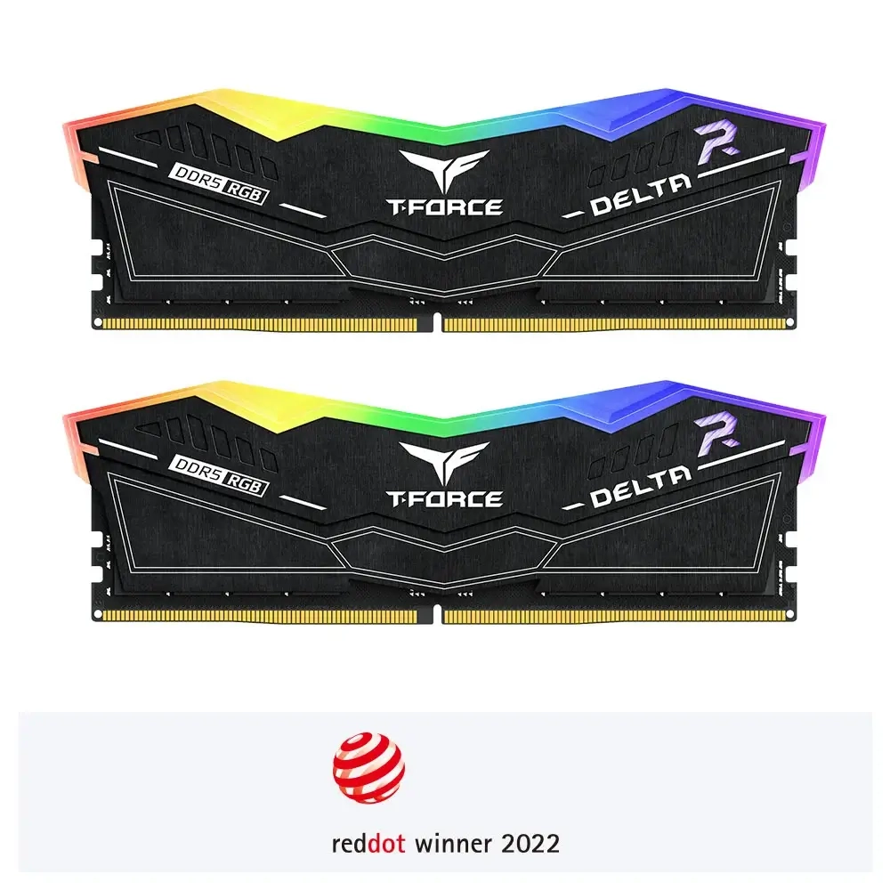 T-FORCE DELTA 32GB (2x16) 5600MHz RGB DDR5 PC RAM BLACK