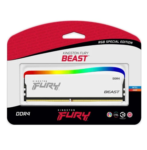 KINGSTON FURY BEAST 16GB 3600MHz DDR4 RGB RAM - WHITE Special Edition