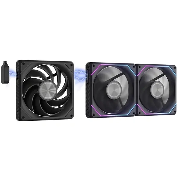 DARKFLASH G16 120MM MAGNETIC ARGB PC CASE FANS - 3 Pack Black