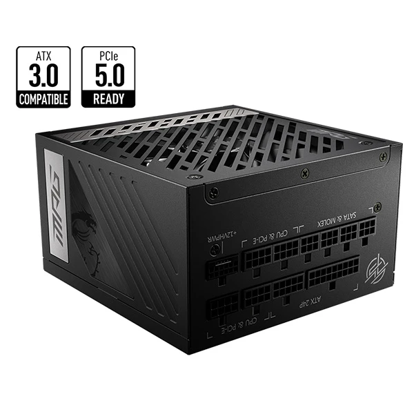 MSI MEG AI1000G PCIE5 1000W 80 PLUS GOLD FULL MODULAR POWER SUPPLY