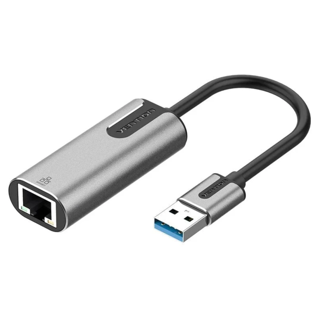 Vention USB 3.0-A to Gigabit Ethernet Adapter Gray 0.15M Aluminum Alloy Type