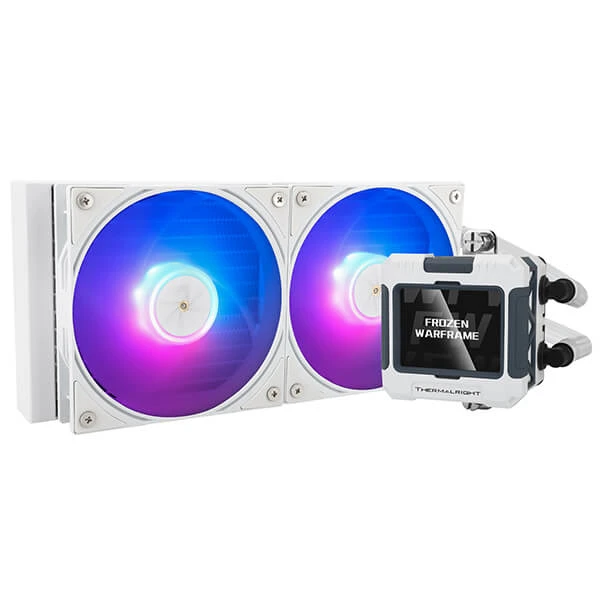 THERMALRIGHT FROZEN WARFRAME 240 ARGB CPU LIQUID COOLER - WHITE IPS LCD Display for Pictures - GIF Animations