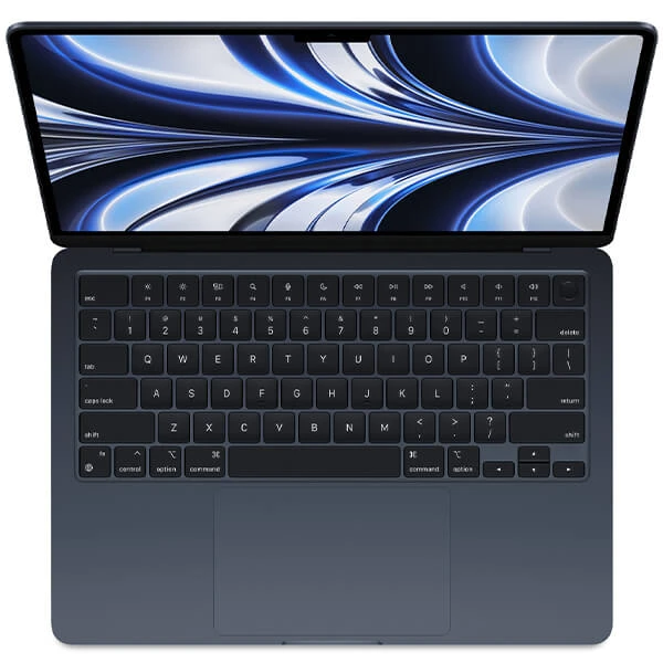 Apple MacBook Air 13-inch (2022) - M2 Chip 8-Core CPU & 10-Core GPU - 512 GB SSD - 8 GB Ram - Liquid Retina LED Backlit Display - Midnight (Arabic Keyboard)