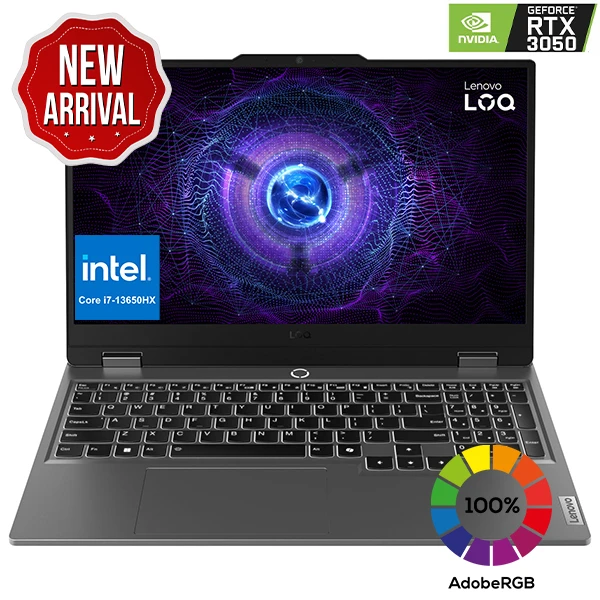 LENOVO LOQ 15IRX9 GAMING LAPTOP – Intel Core i7-13650HX – RTX 3050 6GB – 15.6-inch FHD IPS 144Hz – 1TB SSD M.2 GEN4  – Luna Grey