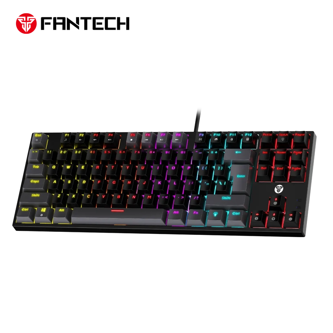 لوحة مفاتيح ميكانيكية FANTECH MK876V2 ATOM87 RGB إصدار SUMI - أسود