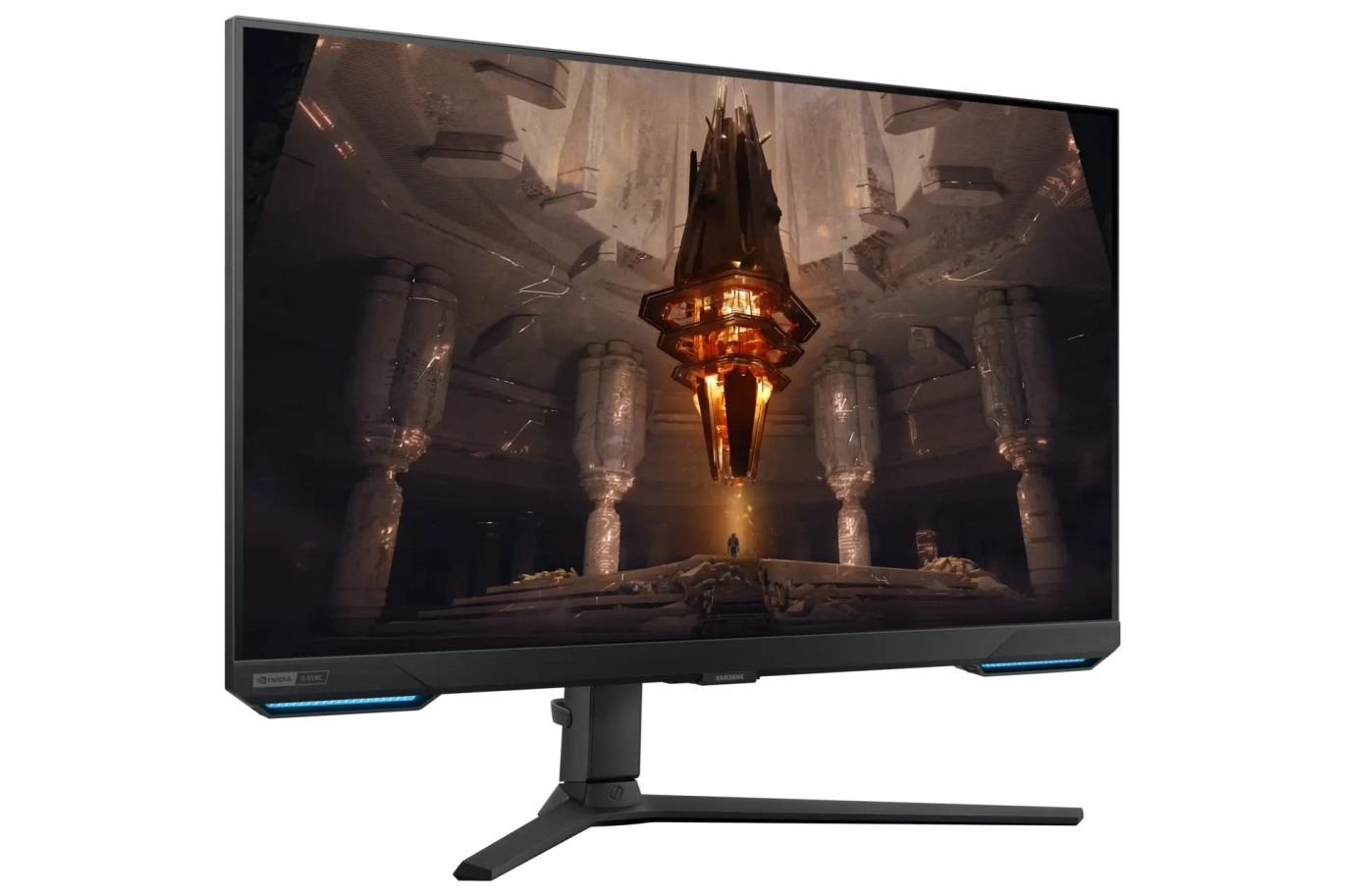 شاشة ألعاب مسطحة من سامسونج Smart Odyssey G7 BG702 Smart Tizen مقاس 32 بوصة IPS 4K UHD 144Hz 1ms(GTG) RGB