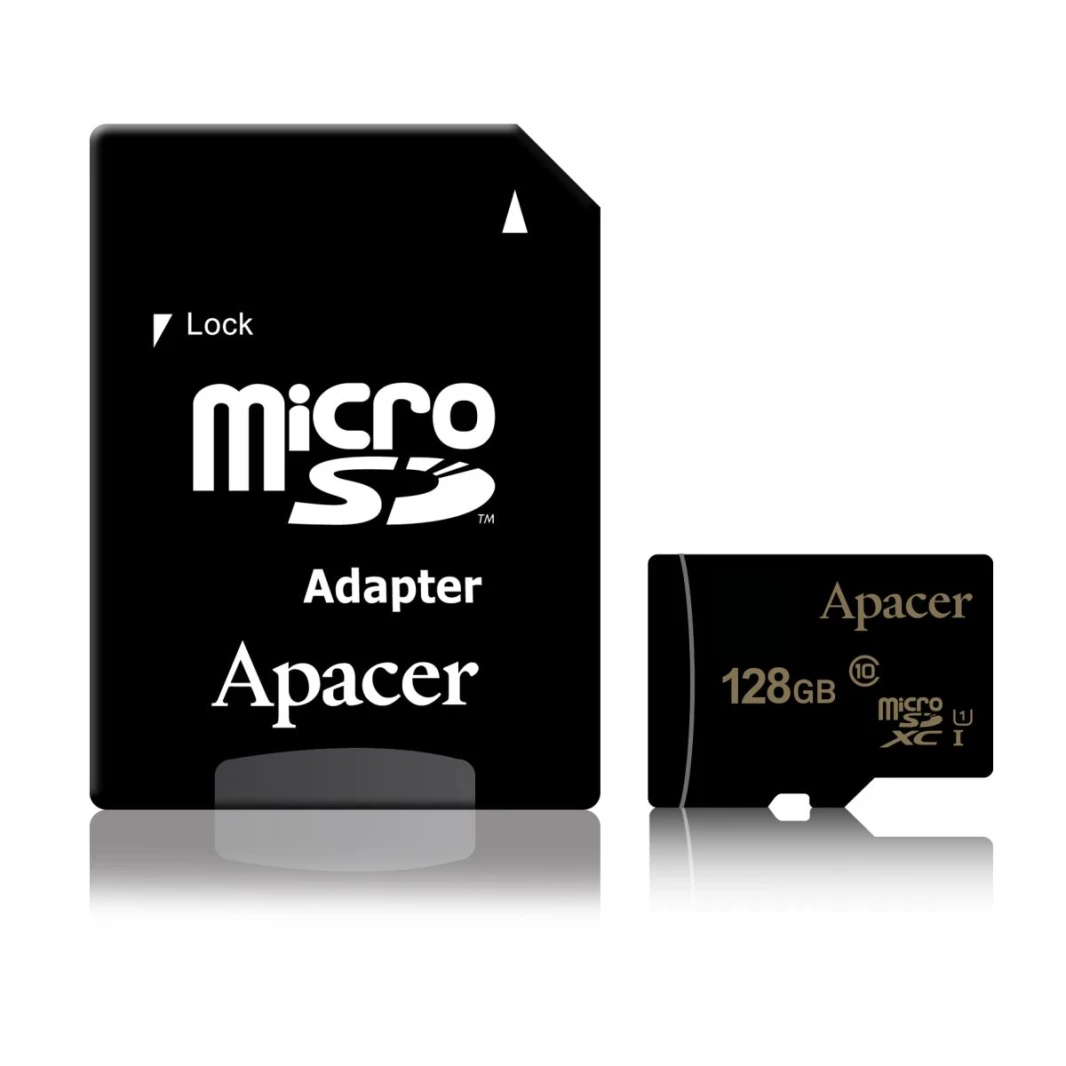 بطاقة ذاكرة Apacer microSDXC/SDHC UHS-I U1 Class 10 سعة 128 جيجابايت