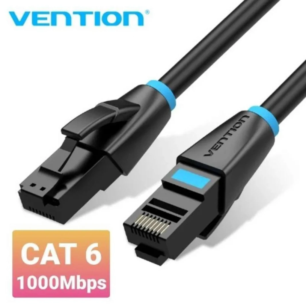 كابل تصحيح Vention Cat6 UTP بطول 20 متر باللون الأسود