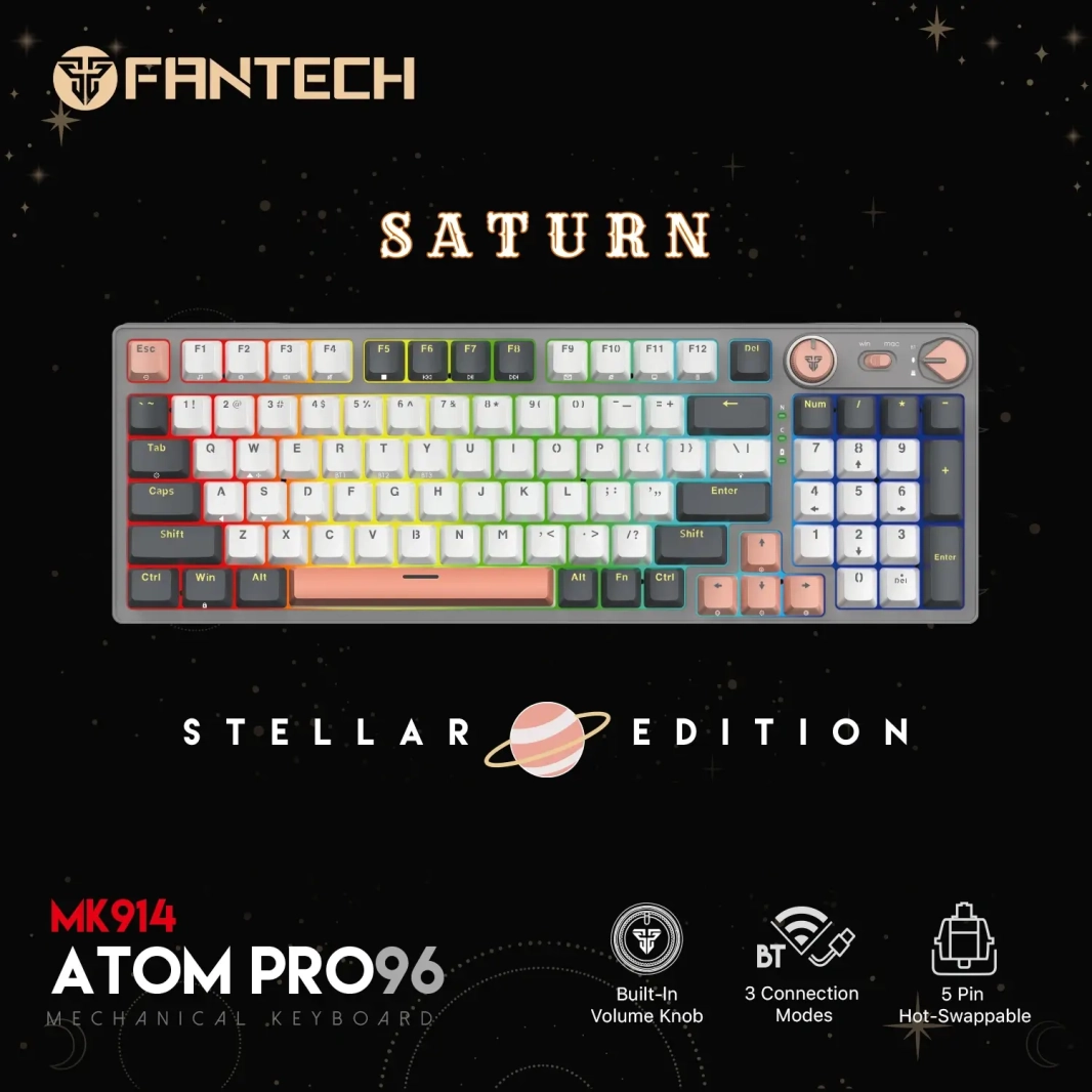 FANTECH ATOM PRO96 MK914 MECHANICAL GAMING KEYBOARD - STELLAR EDITION SATURN