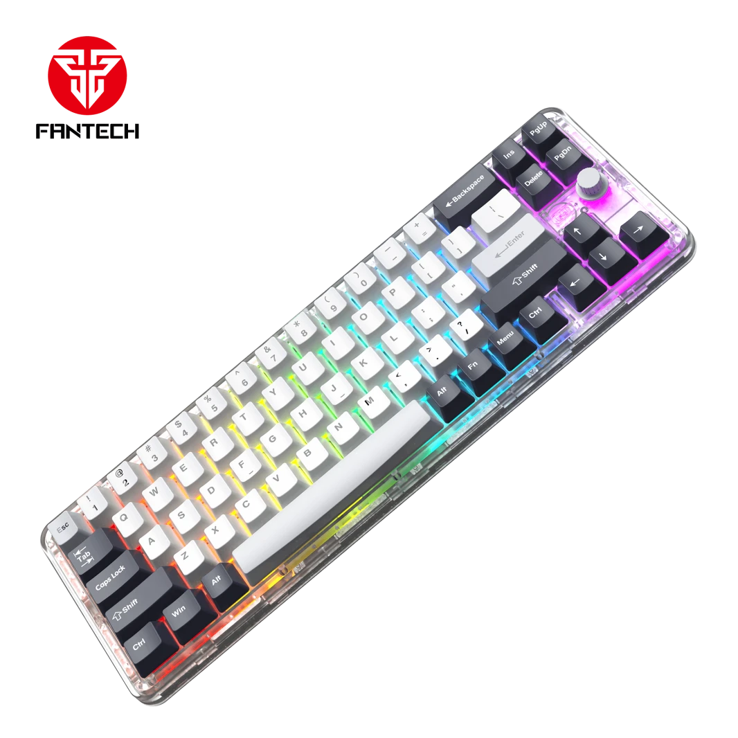 FANTECH MAXFIT70 MK911 WIRELESS 65% MECHANICAL GAMING KEYBOARD TRI-MODE CONNECTION - Double-Shot PBT - EPIC GREYSCALE