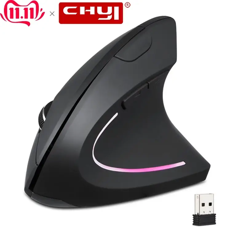 CHYI Ergonomic Vertical Mouse 2.4G Wireless Right Left Hand Computer