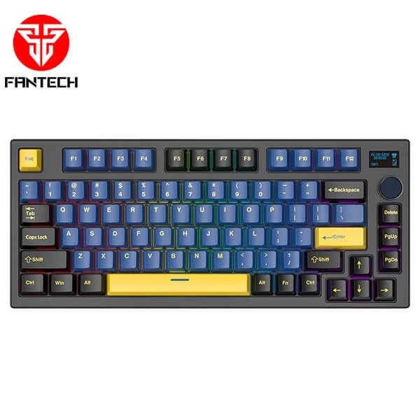 FANTECH MAXFIT81 MK910 VIBE EDITION GRAND COBALT RGB Tri-mode Connections Modular Mechanical Gaming Keyboard (PBT KEYCAPS)