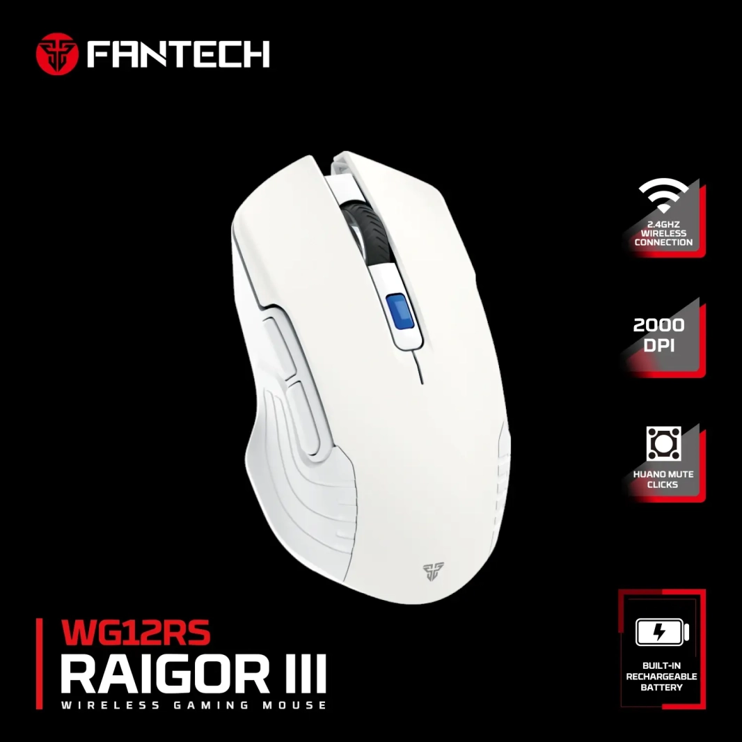 FANTECH WG12RS RAIGOR III WIRELESS GAMING MOUSE - WHITE