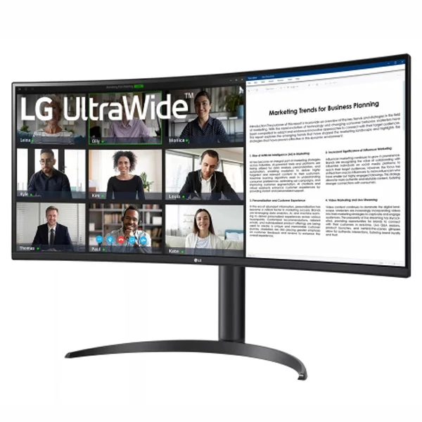 LG 34WR55QC-B 34-INCH ULTRAWIDE CURVED MONITOR WITH WQHD HDR10 DISPLAY 100HZ REFRESH RATE AND USB TYPE-C