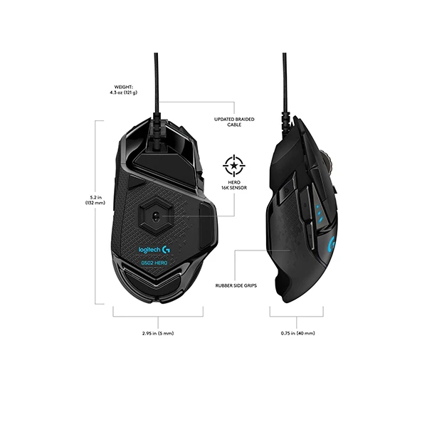 Logitech G502 HERO HIGH PERFORMANCE GAMING MOUSE