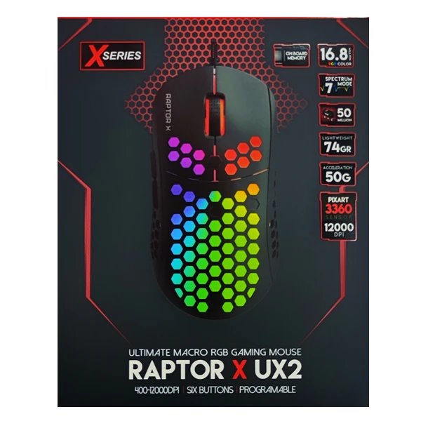 FANTECH RAPTOR UX2 GAMING MOUSE 74G