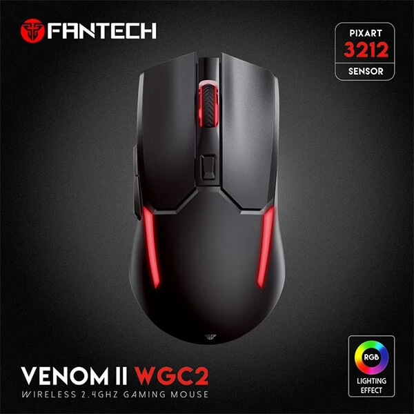 FANTECH VENOM II WGC2 RECHARGEABLE WIRELESS GAMING MOUSE - VIBE EDITION