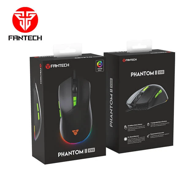 FANTECH PHANTOM II VX6 GAMING MOUSE - BLACK