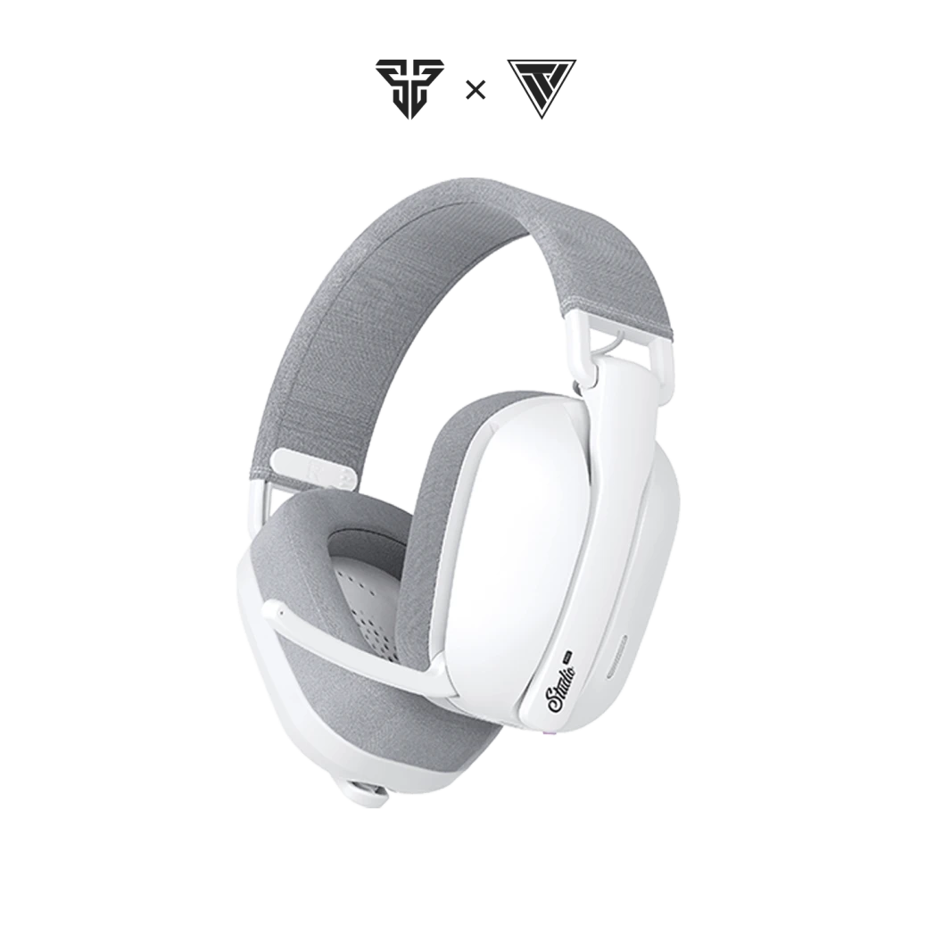 FANTECH STUDIO PRO WHG03 7.1 SURROUND SOUND BLUETOOTH & WIRELESS GAMING HEADSET - WHITE WITH USB DONGLE FOR PHONE USAGE